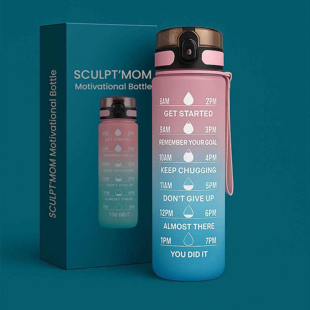 Sculpt’Mom™ Motivational Water Bottle – Your daily hydration and weight loss ally! - Santivibe